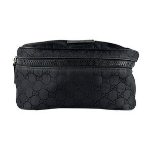 Gucci GUCCI Waist Bag Body Nylon Black Men's 449182 z10363